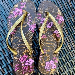 Havaianas Women's Slim Lightweight Beach Flip Flops Sz 7/8